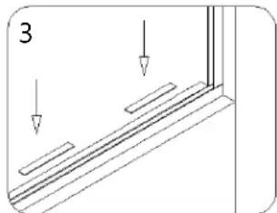 DreamLine Unidoor Plus SHDR-24283634-04 - 6"-34" In-Line Half Wall Stationary Panel Installation - 25