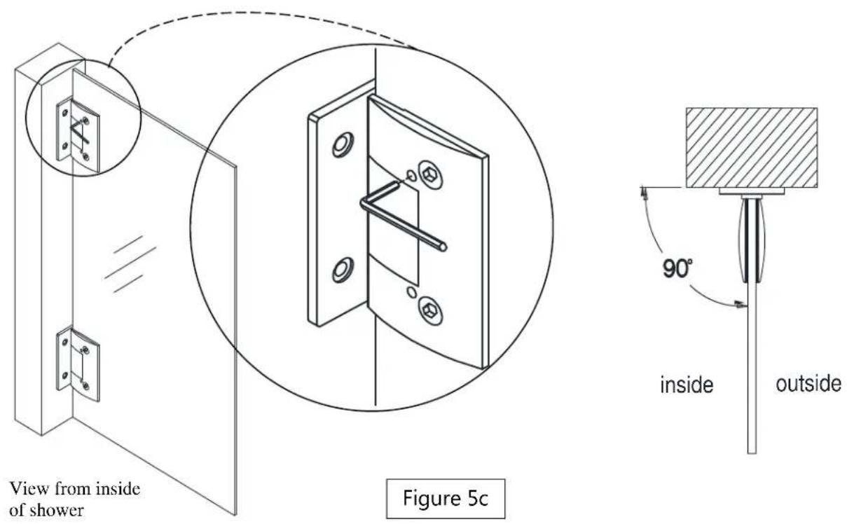 DreamLine Unidoor Plus SHDR-24283634-04 - Setting the Adjustable Hinges - 4