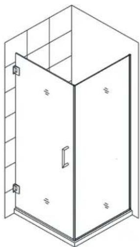 DreamLine Unidoor Plus SHDR-24283634-04 - Models with Glass-to-Wall hinges - 7