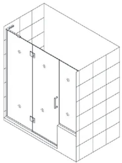 DreamLine Unidoor Plus SHDR-24283634-04 - ADDITIONAL MODEL CONFIGURATIONS for UNIDOOR- X GLASS-TO-GLASS HINGE DOORS - 2