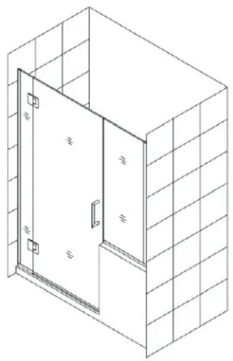 DreamLine Unidoor Plus SHDR-24283634-04 - ADDITIONAL MODEL CONFIGURATIONS for UNIDOOR- X GLASS-TO-GLASS HINGE DOORS - 1