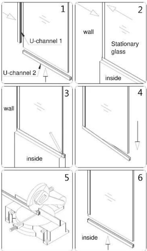 DreamLine Unidoor Plus SHDR-24283634-04 - 6"-34" In-Line Half Wall Stationary Panel Installation - 7