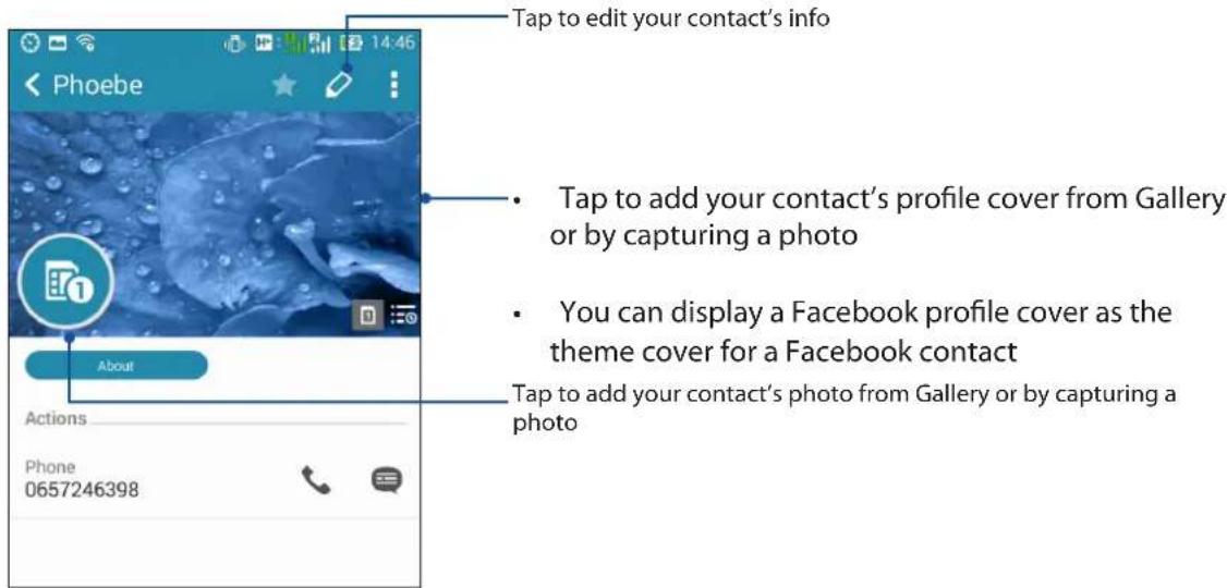ASUS A502CG - Customizing your contact's profile - 1