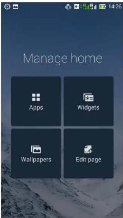 ASUS A502CG - Personalizing your Home screen - 1