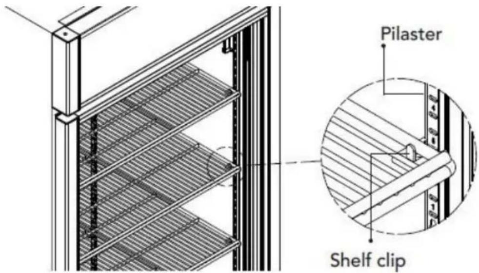 Accucold SCRR261GLH - Installing the Shelves - 1