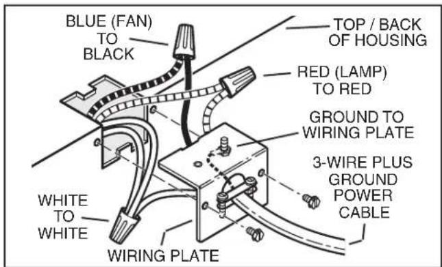BROAN 744RL - Connect wiring. - 2