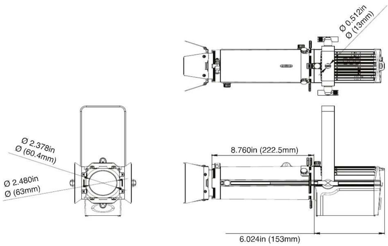 American DJ Encore Profile Mini WW - 15-30 LENS INSTALLED - 1
