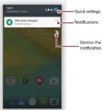 PRESTIGIO MultiPhone Wize G3 - Use the notifications panel - 1