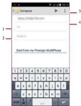 PRESTIGIO MultiPhone 3530 DUO - Delete an email account - 2