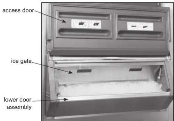 Scotsman ICS730 - Removing lower door assembly - 1