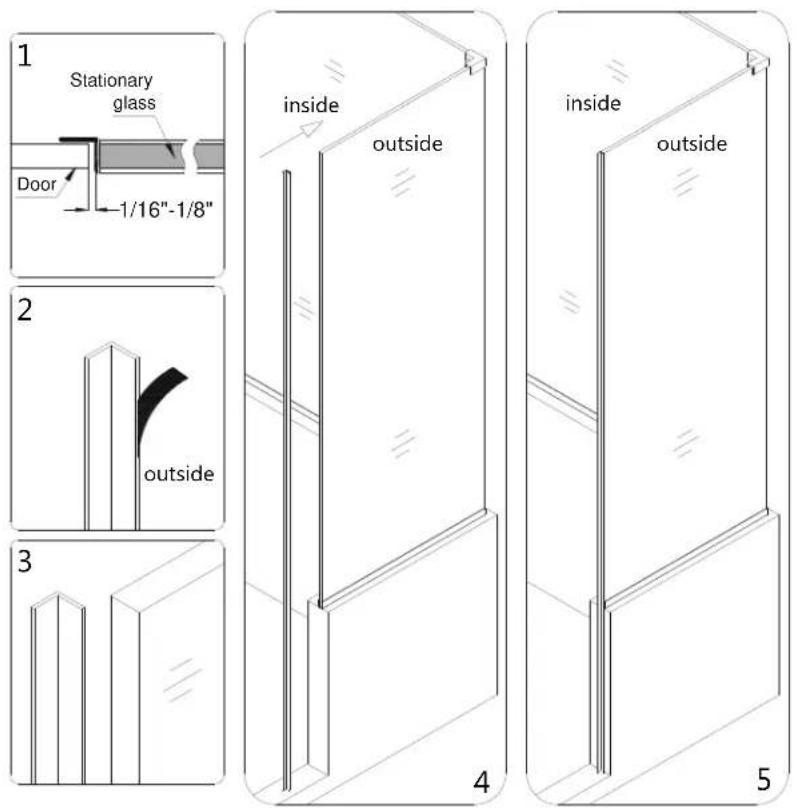 DreamLine Unidoor Plus SHEN-2428303436-04 - ATTENTION: - 1
