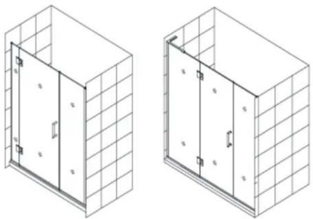 DreamLine Unidoor Plus SHEN-2428303436-04 - Models with Glass-to-Wall hinges - 10