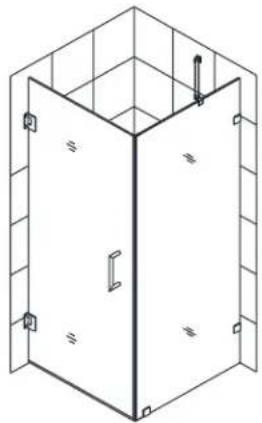 DreamLine Unidoor Plus SHEN-2428303436-04 - Models with Glass-to-Wall hinges - 2
