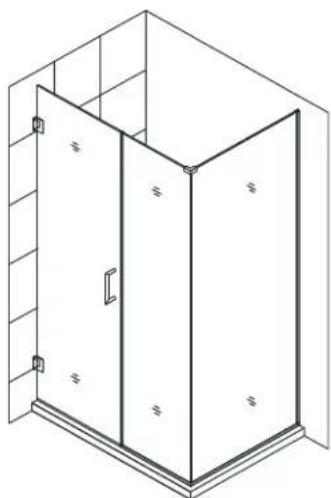 DreamLine Unidoor Plus SHEN-2428303436-04 - Models with Glass-to-Wall hinges - 5