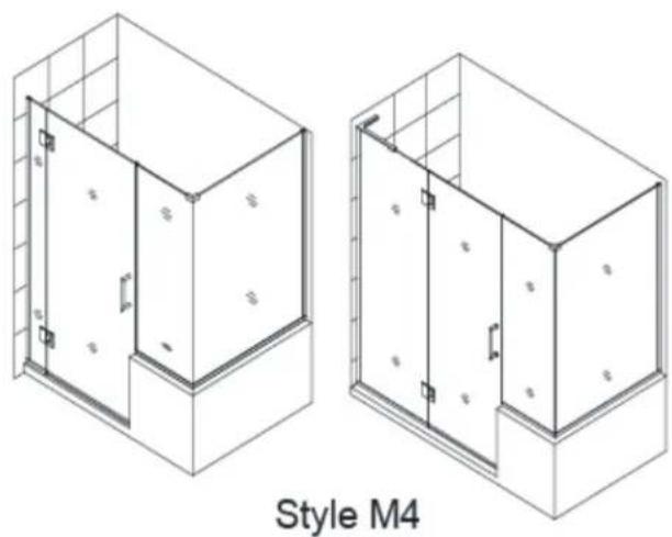 DreamLine Unidoor Plus SHEN-2428303436-04 - Models with Glass-to-Wall hinges - 13