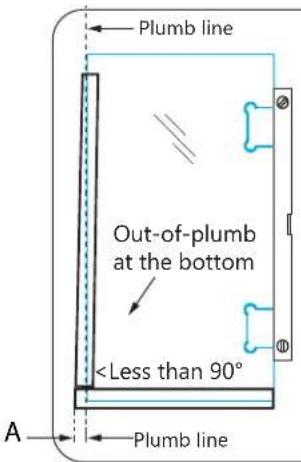 DreamLine Unidoor-X E12730-04 - Installation steps for 6" hinge panel with Hinge Panel Glass Bracket - 4
