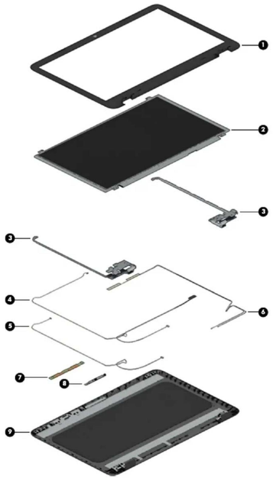 HP 17-y000 - USB board 856613-001 - 1
