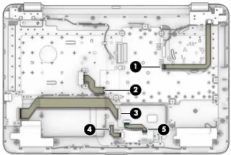 HP 17-y000 - Cable locations - 1