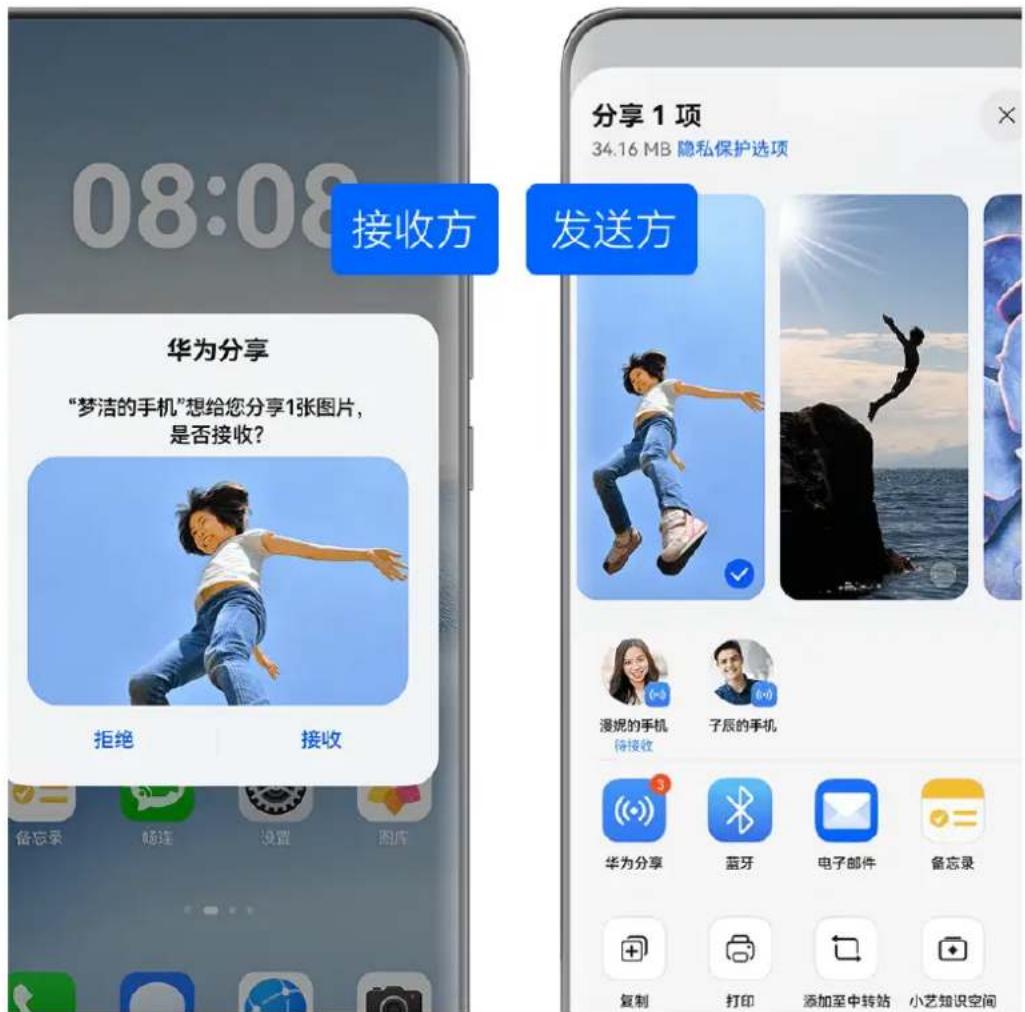 HUAWEI Mate 70 Air - 通过华为分享在手机间分享文件 - 1
