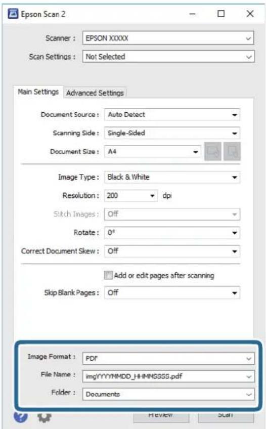 EPSON WorkForce Pro WF-C8690D3TWFC - Set the file saving settings. - 1