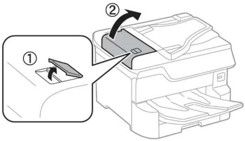 EPSON WorkForce Pro WF-C8690D3TWFC - Open the ADF cover. - 1