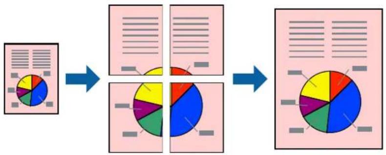 EPSON WorkForce Pro WF-C8690D3TWFC - Printing One Image on Multiple Sheets for Enlargement (Creating a Poster) - 1