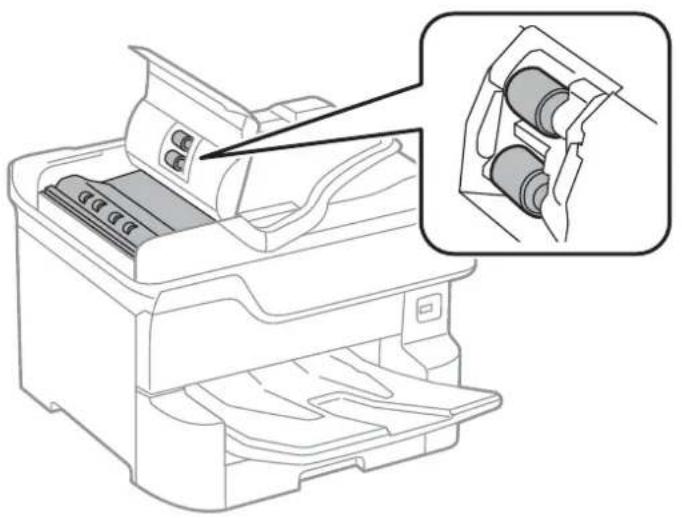 EPSON WorkForce Pro WF-C8690D3TWFC - Use a soft, moist cloth to clean the roller and the interior of the ADF. - 1