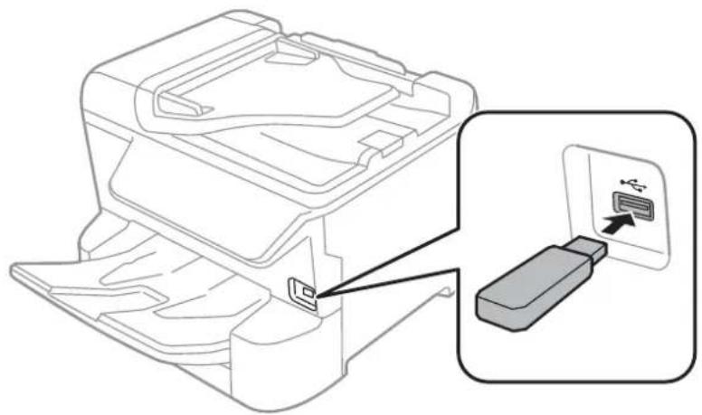 EPSON WorkForce Pro WF-C8690D3TWFC - Inserting and Removing an External USB Device - 1