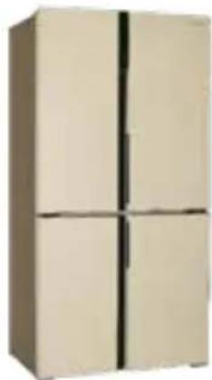 Beige double refrigerator with four panes (no text or symbols visible)