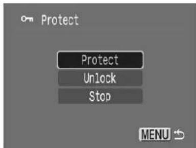 CANON IXUS 900 Ti - Select [Protect] and press - 2