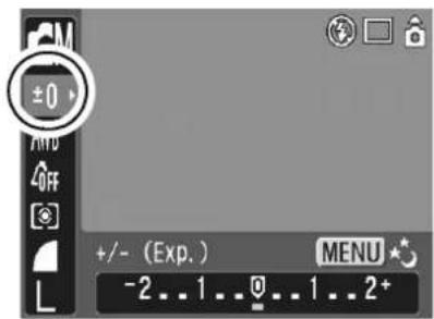 CANON IXUS 900 Ti - FUNC. Menu ▶ ±0 \* (Exposure Compensation) - 2