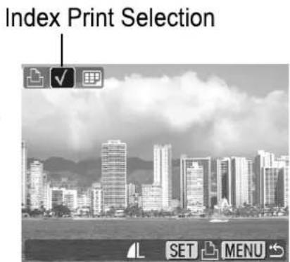 CANON IXUS 900 Ti - Select the image, date, category or folder to print and press FUNC. SET. - 2