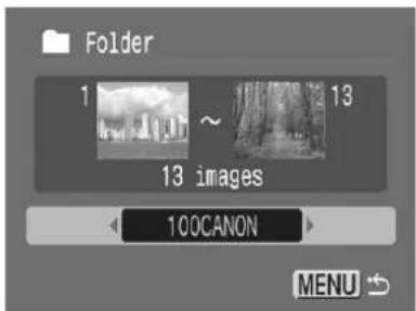 CANON IXUS 900 Ti - Select a date/category/folder to play back (☐/☐/☐) - 3