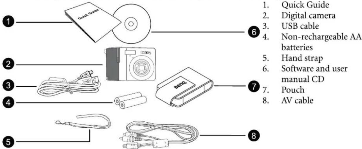 BENQ DC C750 - Checking the package contents - 1