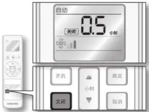 自动 0.5 小时 关闭 开启 小时 确定 关闭 取消