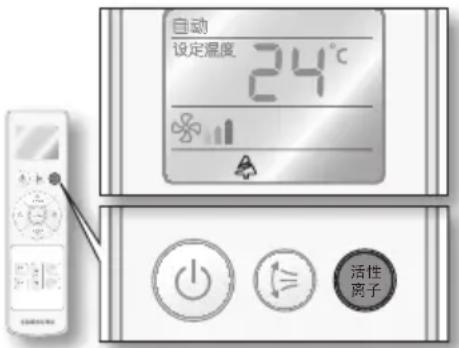 自动 设定温度 24℃ 活性 离子