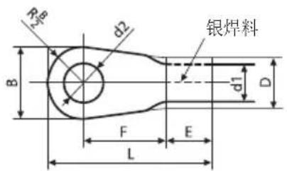 Rφ d2 银焊料 B F E L D d1