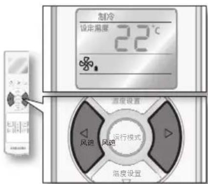 制冷 设定温度 22℃ 风速 风速 运行模式 温度设置