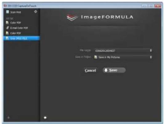 ImageFORMULA File Path: 43642012054637 Save in Folder: Save in My Pictures Cancel Save