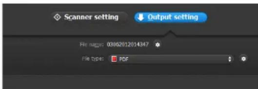 Scanner setting Output setting File name: 03062012014347 File type: PDF