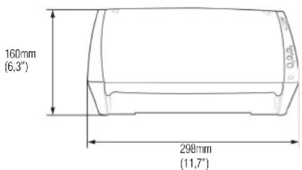 160mm (6,3") 298mm (11,7")