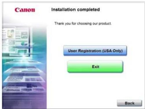 CANON DR-C130 - Yazılımlın yüklenmesini bitirmek için [Exit] [Çıkış] düğmesine tıklayın. - 1