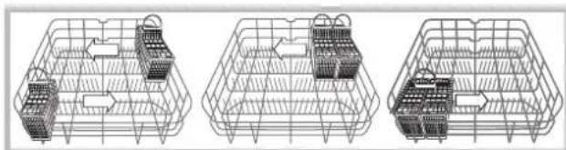 Hotpoint Ariston LDF 12314 EU/HA.R - Çatal biçak sepeti yerleştirme örnekleri - 1