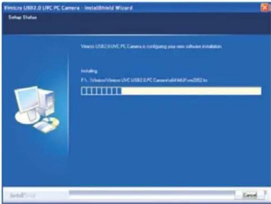VinMicro USB2.0 UPC PC Camera - InstallShield Wizard Setup Status VinMicro USB2.0 UPC PC Camera is configuring your new software installation. Installing F:\...\InMicro\VinMicro UMC USB2.0 PC Camera\lab\40\MOS\um2052.to InstallShield Cancel