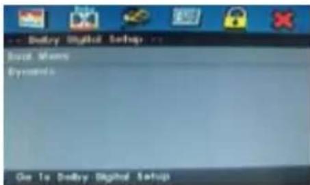 Dolby Digital Setup Reset Method Dynamics Go to Dolby Digital Setup