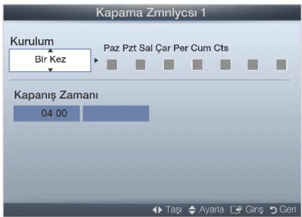 Kapama Zmnlycsi 1 Kurulum Bir Kez Paz Pzt Sal Çar Per Cum Cts Kapanış Zamanı 04 00 Taşı Avarla Giriş Geri