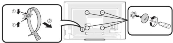 SHARP LC-70LE836S - TV'nin duvara monte edilmesi - 1