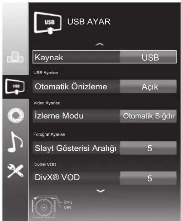 Arçelik A55-LB-9377 - USB ayarları - 1