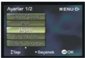 Ayarlar 1/2 Tagh/Spad Bp Bpim Varssylam Beick durjama MENU D Tagi Seçnek OK