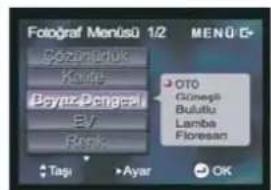 Fotograf Menüsü 1/2 MENÜG Çozönterük Kode Boyuz-Denapal EV Bank Toş Ayar OK OTO Göneğiş Buluşlu Lamba Floresan